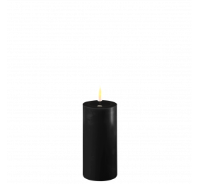 Deluxe Home Art - Zwarte kaars - Echte vlam LED - 5 cm. x 10 cm.