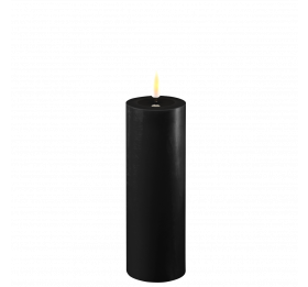 Deluxe Home Art - Zwarte kaars - Echte vlam LED - 5 cm. x 15 cm.
