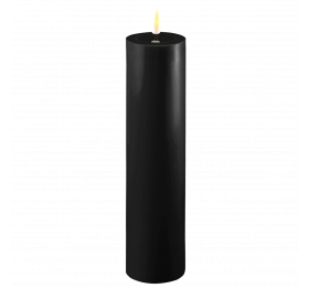 Deluxe Home Art - Zwarte kaars - Echte vlam LED - 5 cm. x 20 cm.