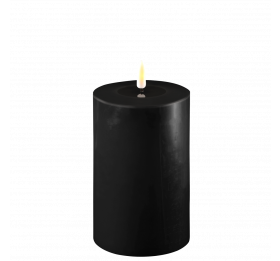 Deluxe Home Art - Zwarte kaars - Echte vlam LED - 10 cm. x 15 cm.