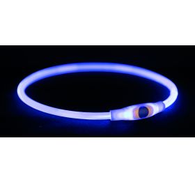 Trixie - Flash Ring halsband - Kunststof/TPU - Blauw - 40 cm/ø 8 mm